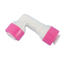 Visszacsapószelep könyök membránházba, 1/4" x 1/4", Quick (PINK)