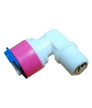 Visszacsapószelep könyök membránházba, 1/4" x 1/8", Quick (PINK)