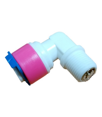 Visszacsapószelep könyök membránházba, 1/4" x 1/8", Quick (PINK)