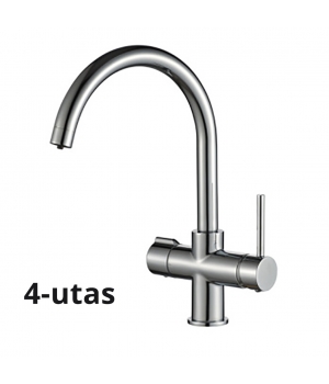 Konyhai csaptelep víztisztítóhoz, 4-utas, Klasszik dizájn, ÍVES, KRÓM