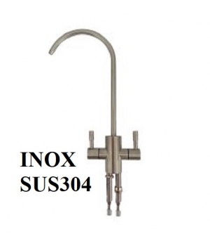 Csaptelep víztisztítóhoz, 2-utas, íves, Modern dizájn, INOX, Quick