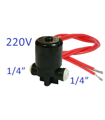 Elektromágneses, solenoid szelep 1/4", 220V, Quick, kábellel