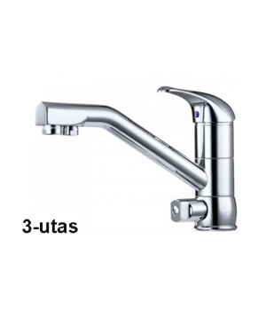 Konyhai csaptelep víztisztítóhoz, 3-utas, Klasszik dizájn, KRÓM, Cosmo