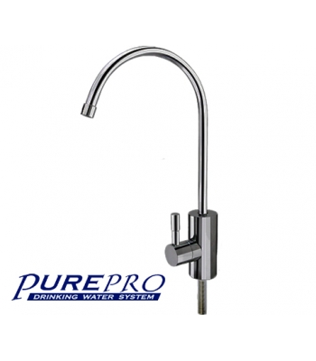 Csaptelep víztisztítóhoz, 1-utas, íves, Modern dizájn, KRÓM, PurePro