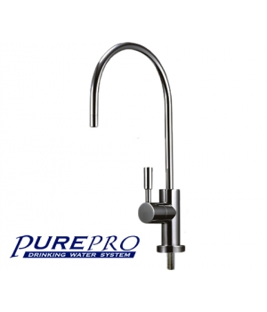 Csaptelep víztisztítóhoz, 1-utas, nagyíves, Modern dizájn, KRÓM, PurePro LUXURY