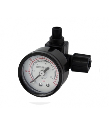 Nyomásmérő óra 0-10bar, membránházba építhető, 1/4