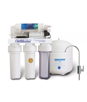 PurePro EC105P fordított ozmózis, hálózati víz utótisztító, nyomásfokozóval, 