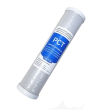 Premium kombinált, aktívszén préselt CTO BLOCK + mechanikai, polpipropilén (PP) szűrőbetét 10"x2,5"