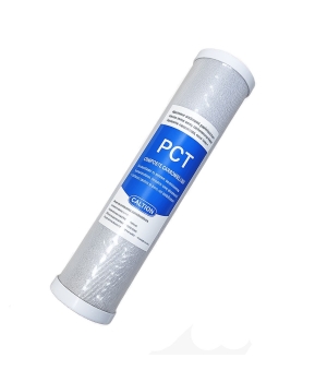 Premium kombinált, aktívszén préselt CTO BLOCK + mechanikai, polpipropilén (PP) szűrőbetét 10"x2,5"
