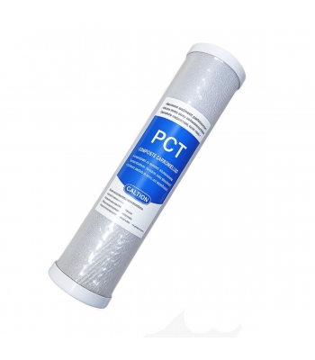 Premium kombinált, aktívszén préselt CTO BLOCK + mechanikai, polpipropilén (PP) szűrőbetét 10"x2,5"