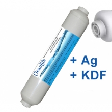 CleanLife aktívszén utószűrő (+Ezüst+KDF), In-Line 2 CleanLife aktívszén utószűrő (+Ezüst+KDF), In-Line 2