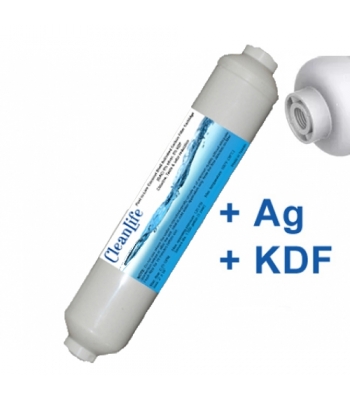 CleanLife aktívszén utószűrő (+Ezüst+KDF), In-Line 2