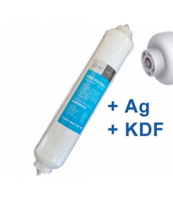 Thin10 aktívszén utószűrő (+Ezüst+KDF), In-Line 2